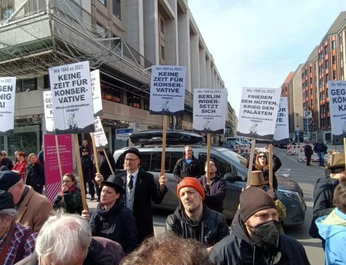 Märzrevolution als inszeniertes Happening am Berliner Wochenende für die Demokratie